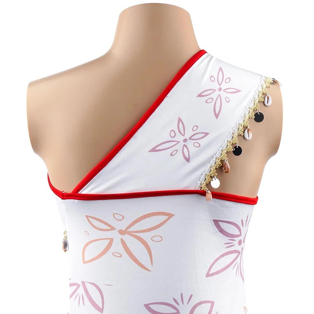 Robe d'aventure en mer pour femmes, tenue de cosplay Moana Vaiana avec collier, déguisement d'été po