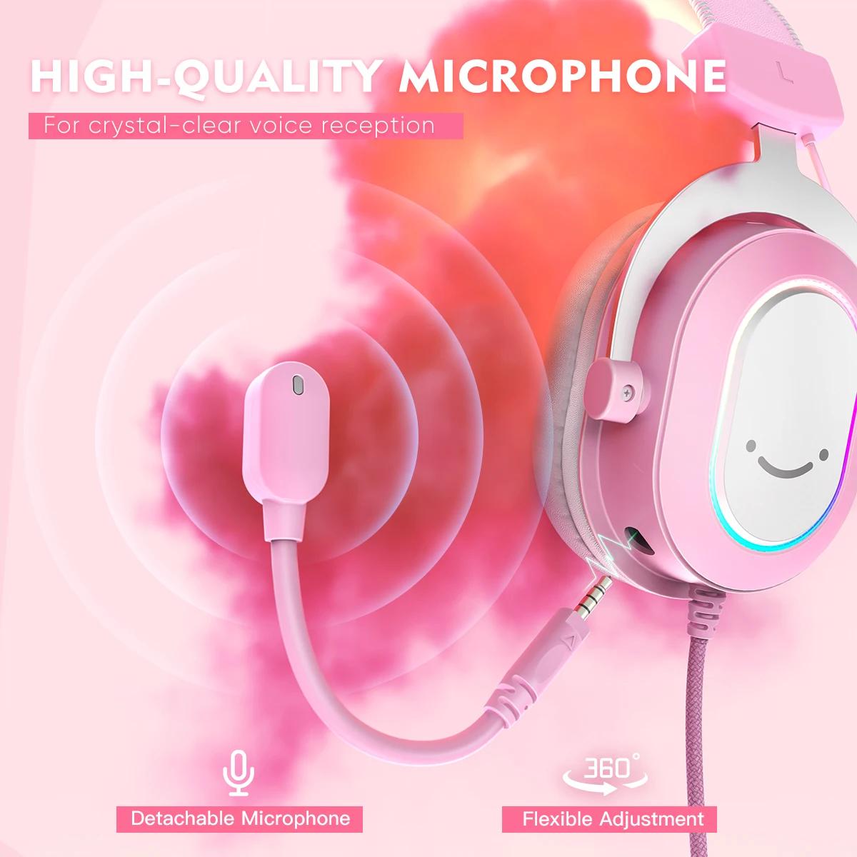 FIFINE – casque de jeu avec son Surround RGB/7.1, contrôle du micro/ligne, casque supra-auriculaire