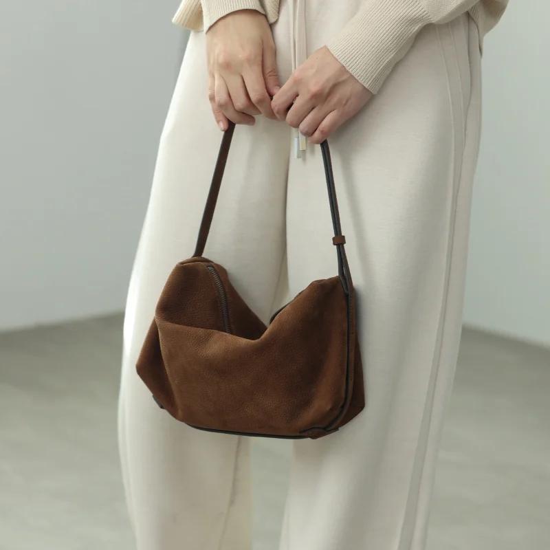Sacs à bandoulière vintage en cuir véritable pour femmes, sac à main souple, bandoulière réglable, f