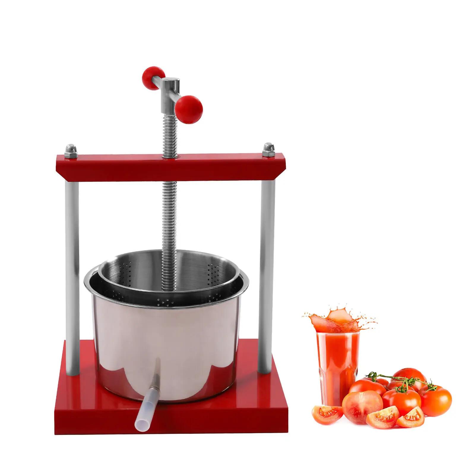 Presse à fromage manuelle en acier inoxydable, 6l/1.6 gallons, pour herbes, fruits, vin, nouveauté