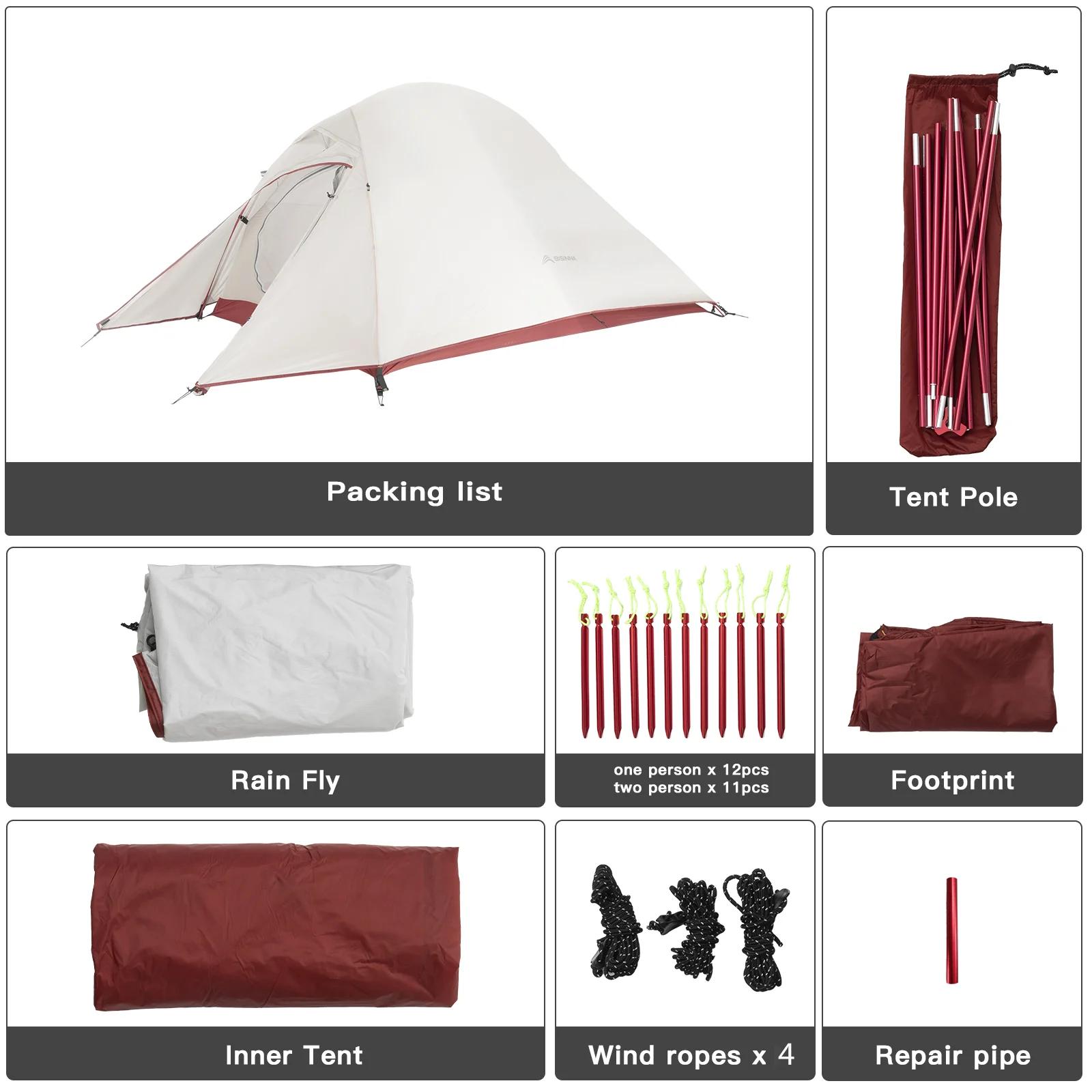 BISINNA Ultra-Léger Camping Tente Sac À Dos Tente 20D Nylon Étanche En Plein Air Randonnée Voyage Te