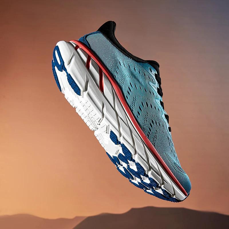Nouveaux hommes chaussures de course mode décontracté marche respirant baskets à lacets Jogging moca