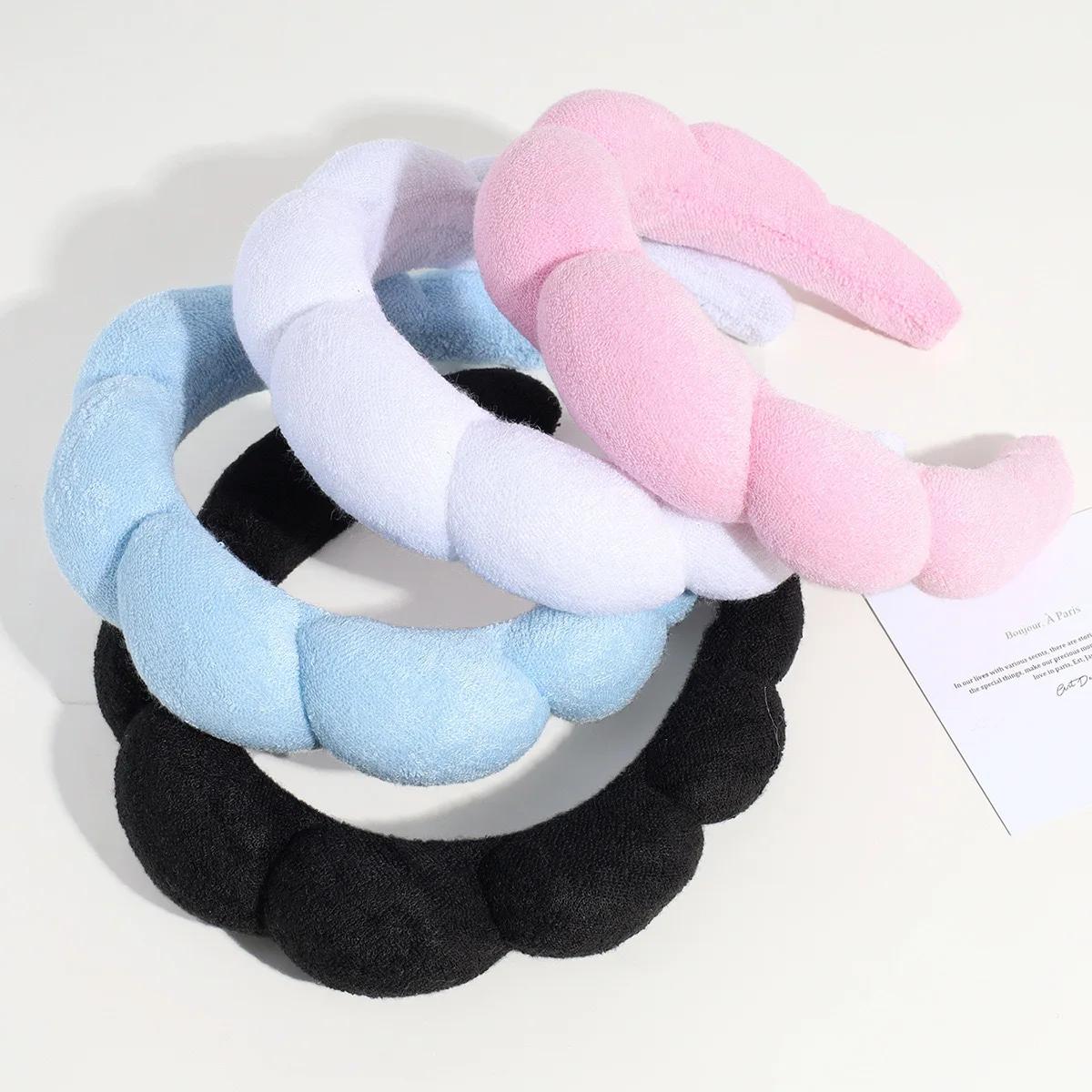 Ensemble de bandeaux de lavage élégants, 3 pièces, chouchous, bandeau à bulles pour Spa, pour laver