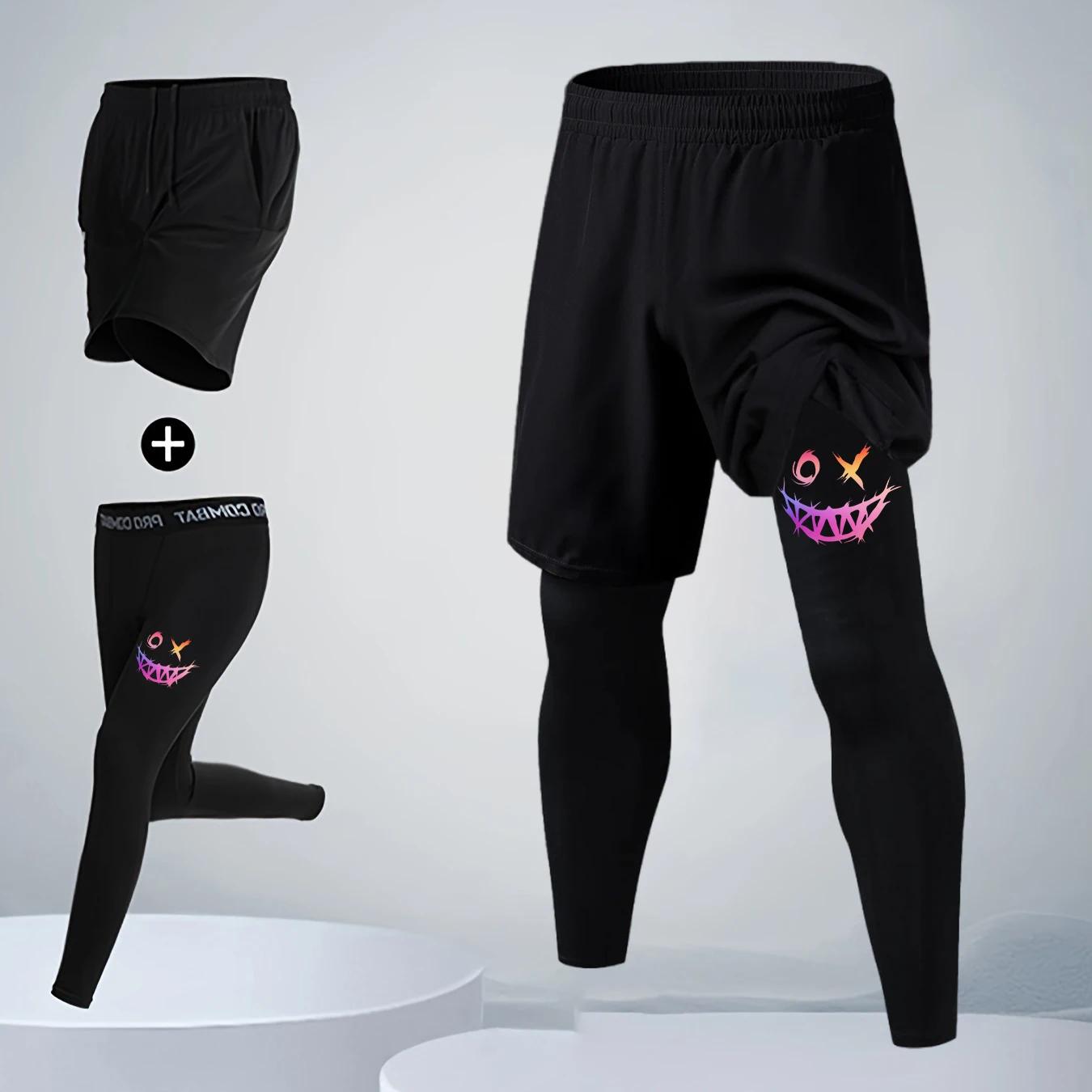 Pantalons d'entraînement fitness hommes leggings compression - Bas de sport masculin séchage rapide course