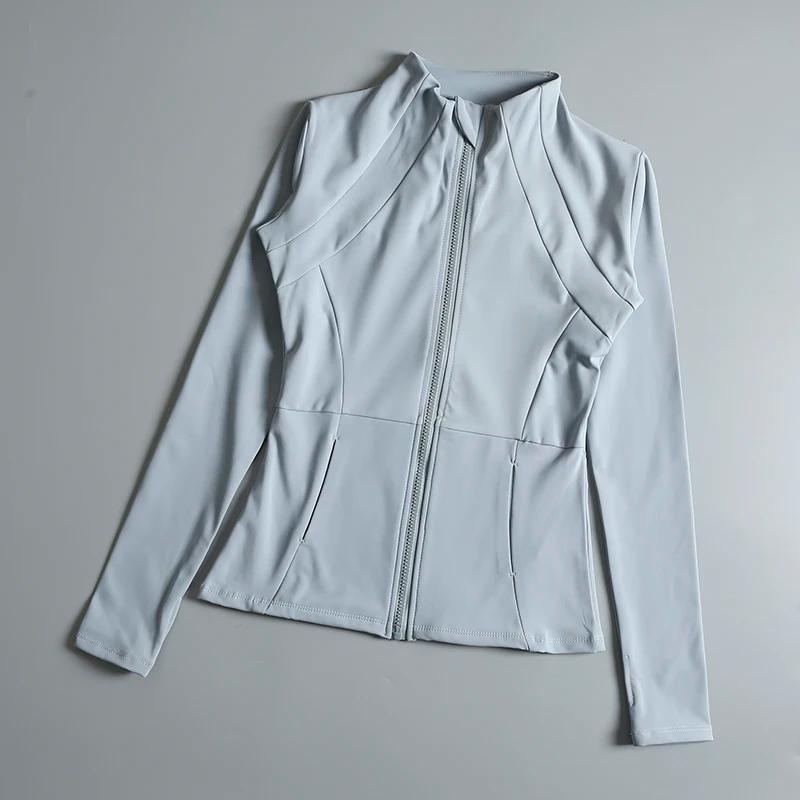 Manteau de yoga femme manches longues élastique lâche pour exercice fitness et soutien quotidien
