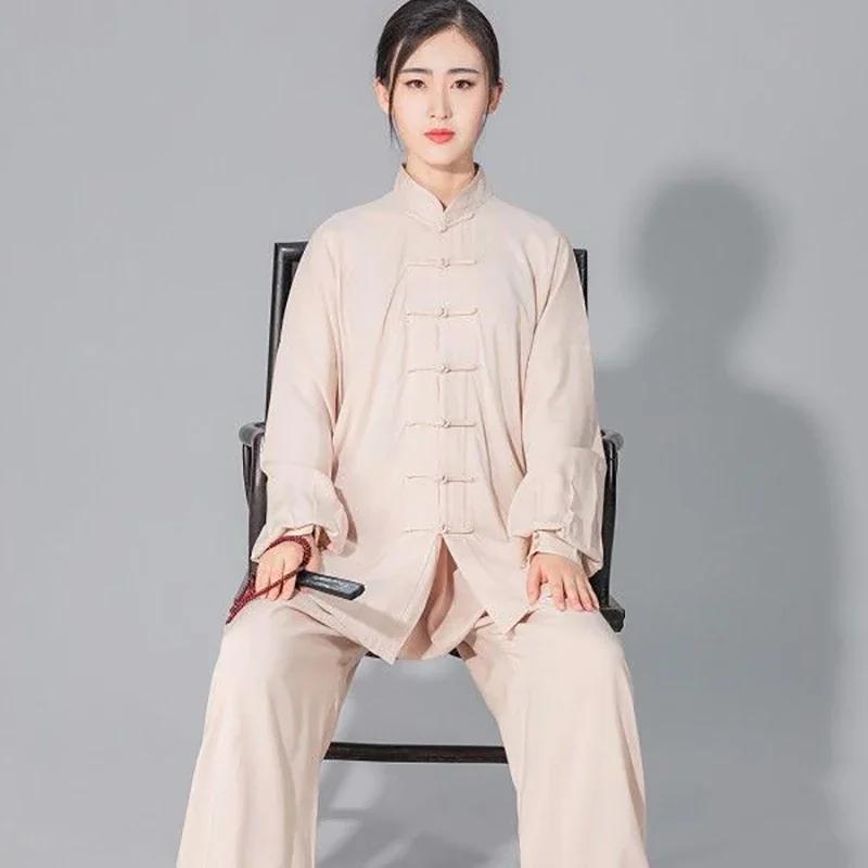 Costume Tai Chi Kung Fu coton hommes femmes - Uniforme arts martiaux Wing Chun veste pantalon