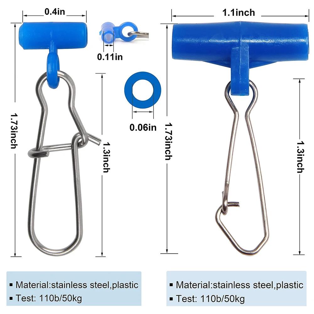 Glissières de plomb de ligne de pêche, 16 pièces, curseur de plomb robuste pivotant avec serrure Duo