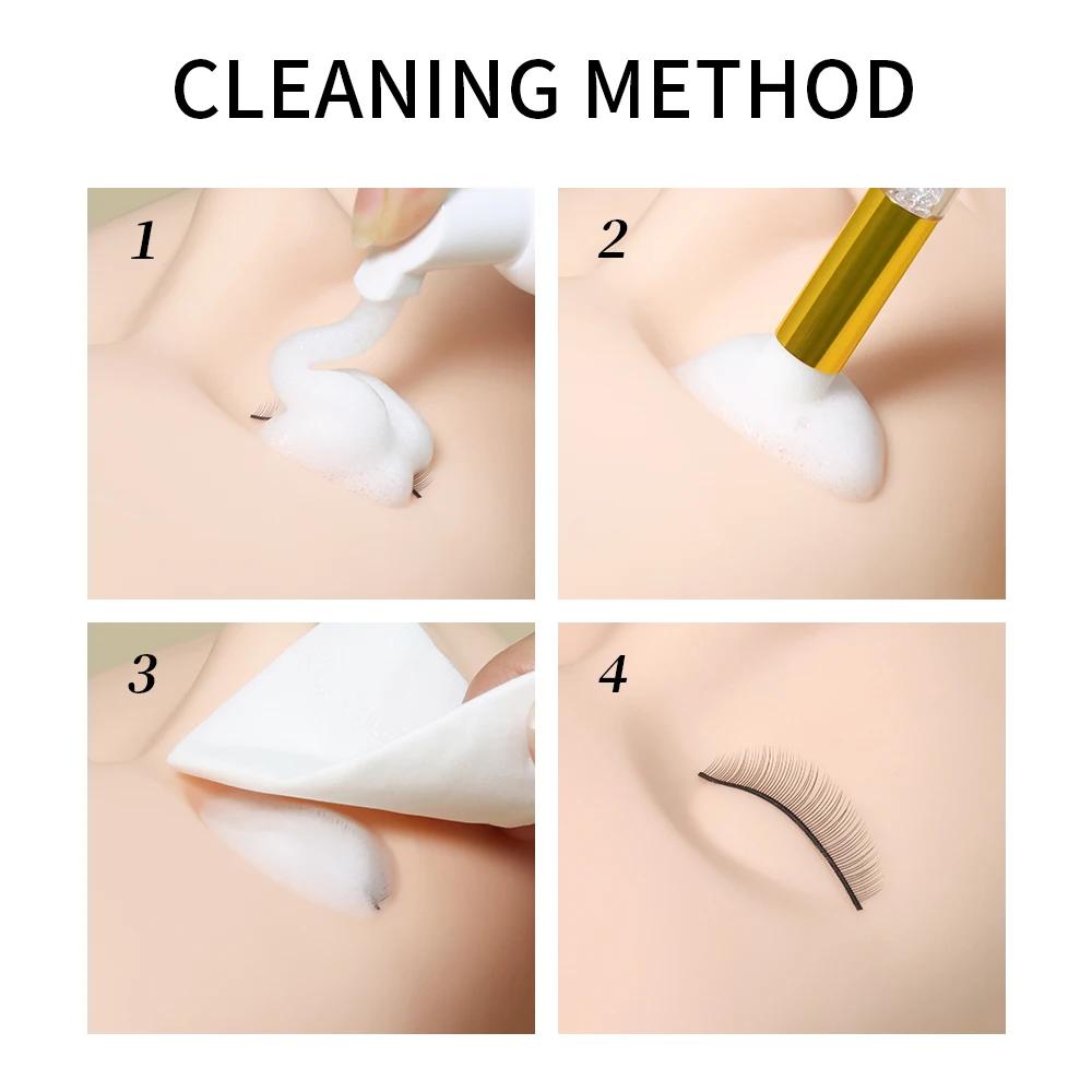 GLAMLASH 5 pièces 5ml mousse nettoyante pour cils pour Extension de cils shampooing concentré avec b