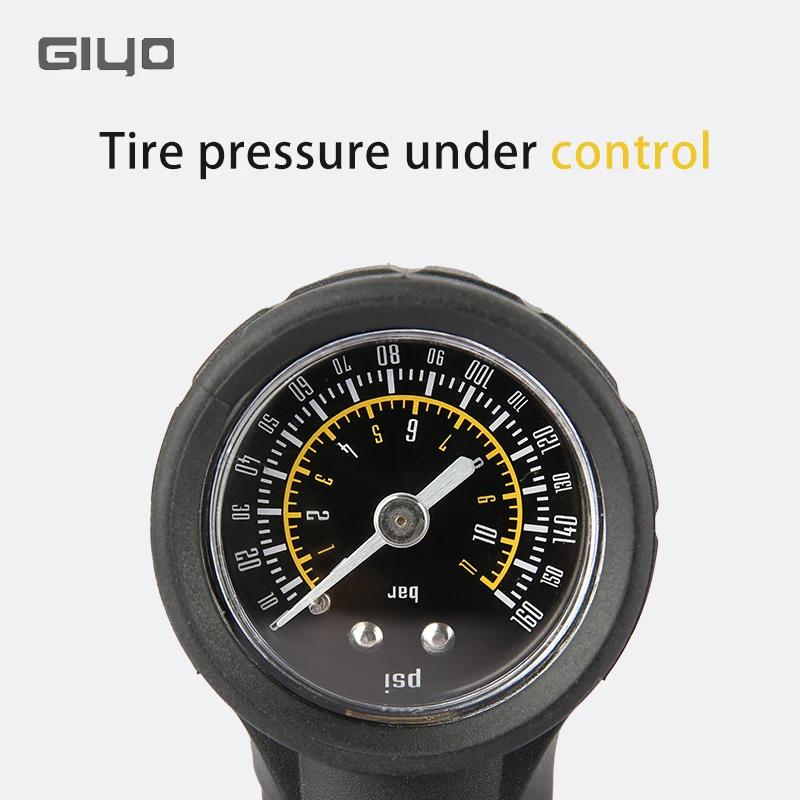 GIYO GG-05 160 PSI jauge de pression d'air des pneus Mini compteur de pneu d'air de vélo Portable po