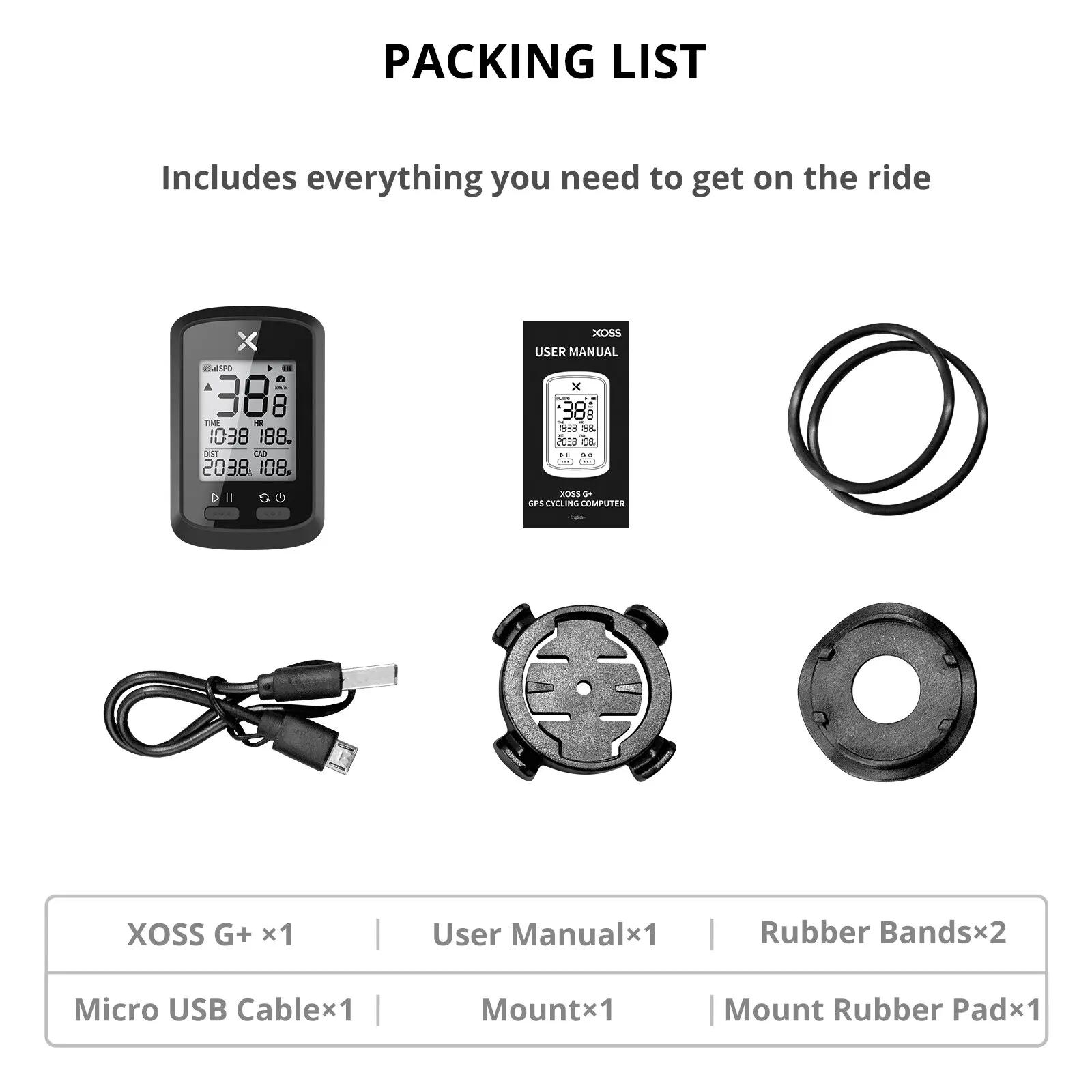 XOSS-Ordinateur de vélo G + GPS, compteur de vitesse de vélo sans fil, vélo de route VTT, étanche, B