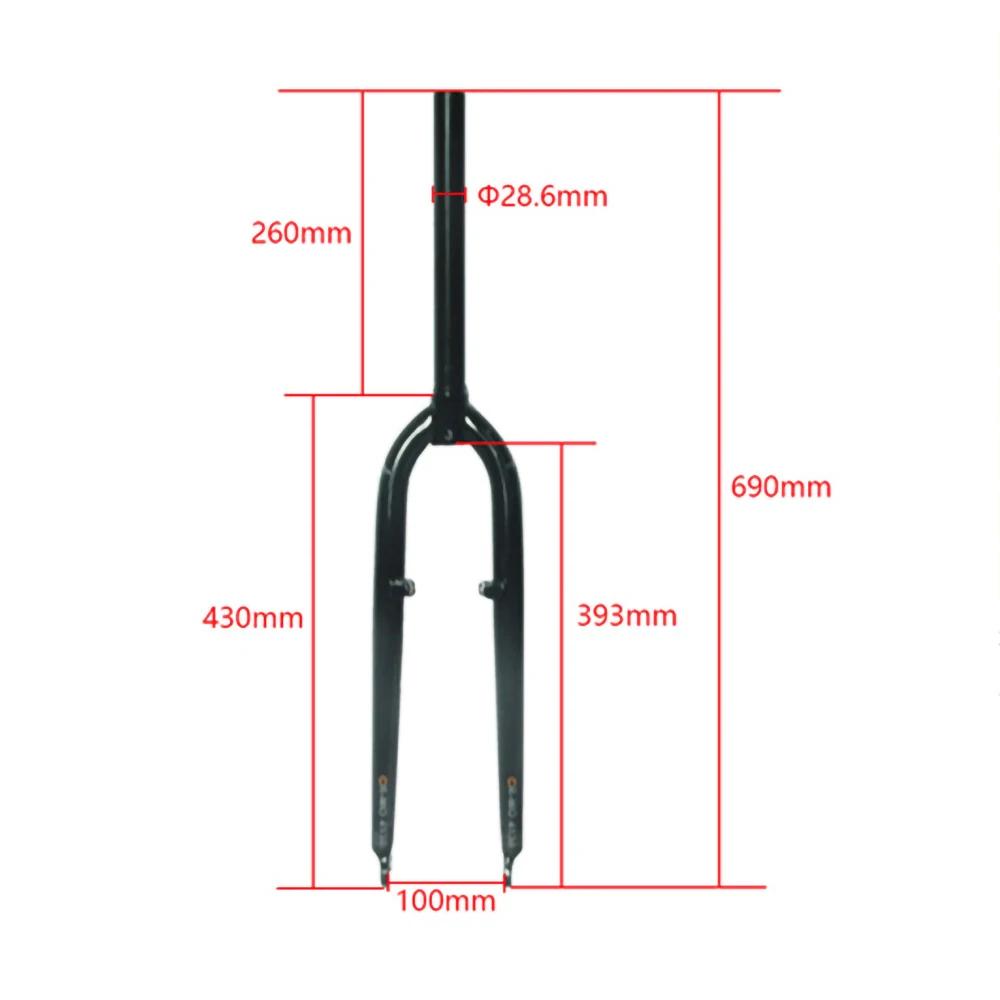 26/27.5ER DARKROCK CM-3 /CM-5 cr-mo Steels fourche avant 28.6mm disque et V frein vtt fourche rigide