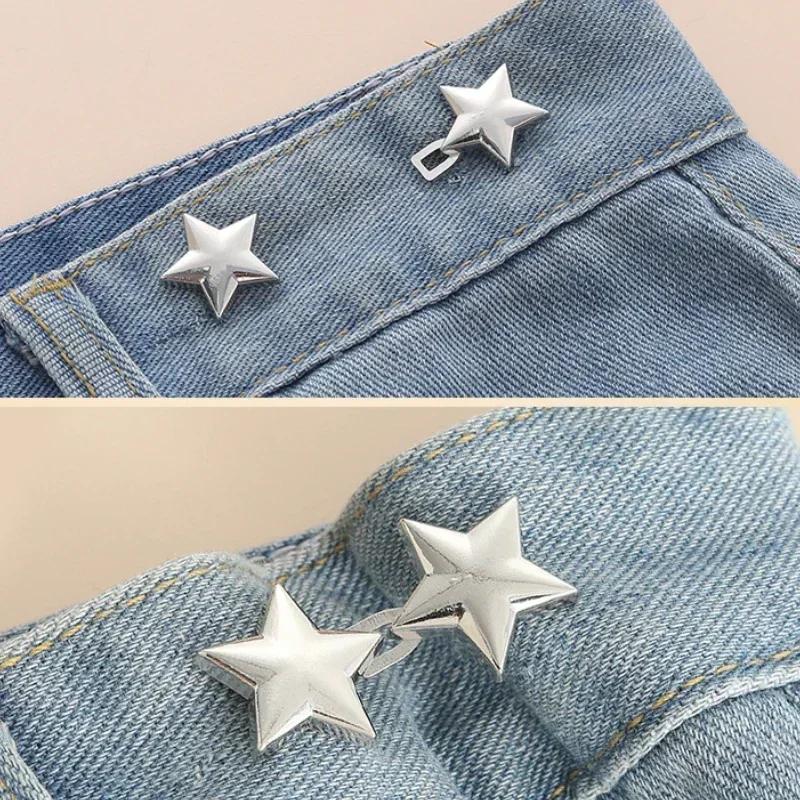 Ceinture étoile mentale réglable sans couture, Invisible, boucle en jean, outil de serrage de la tai