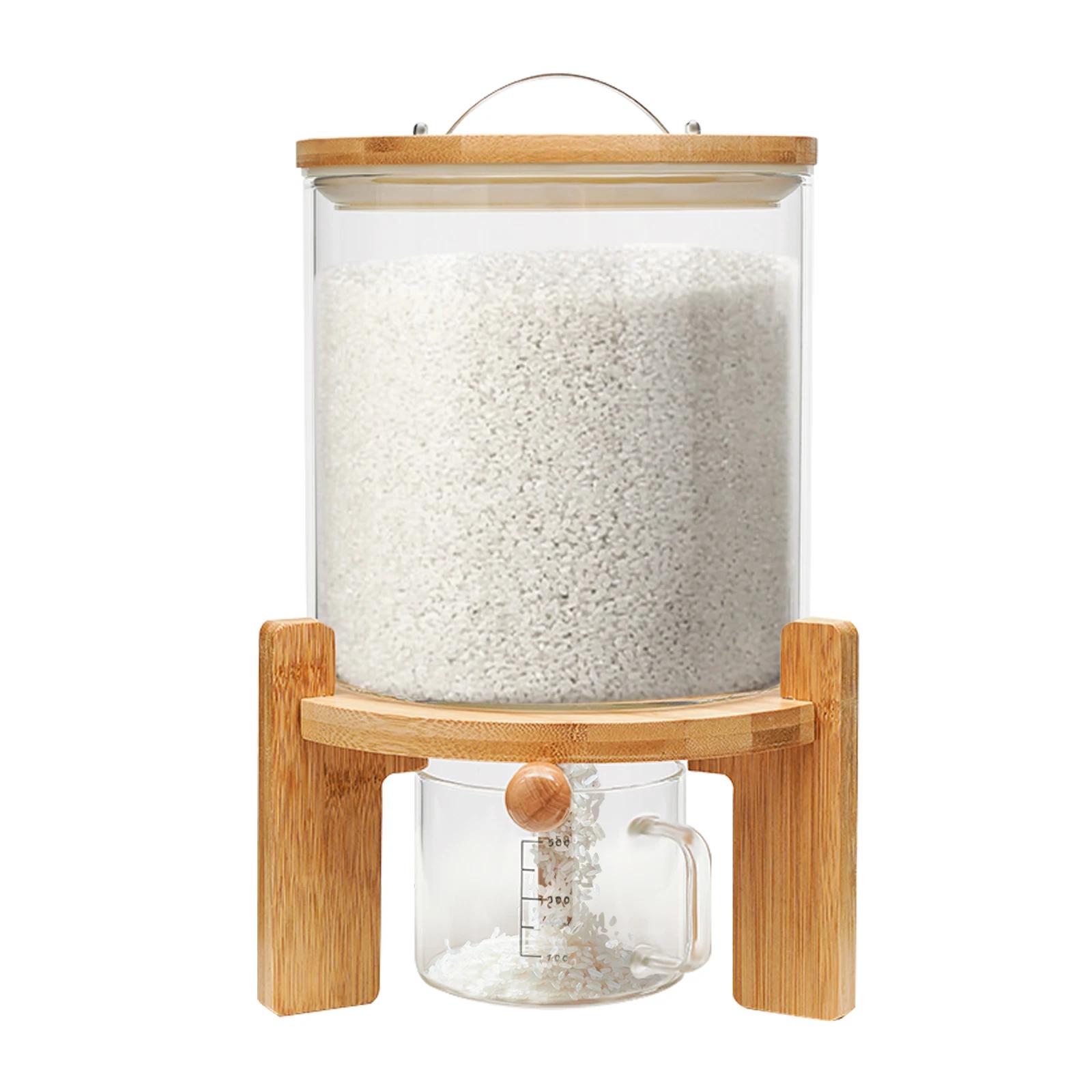 Récipient hermétique de stockage des aliments avec couvercle, kit de distributeur de maïs, haricots,