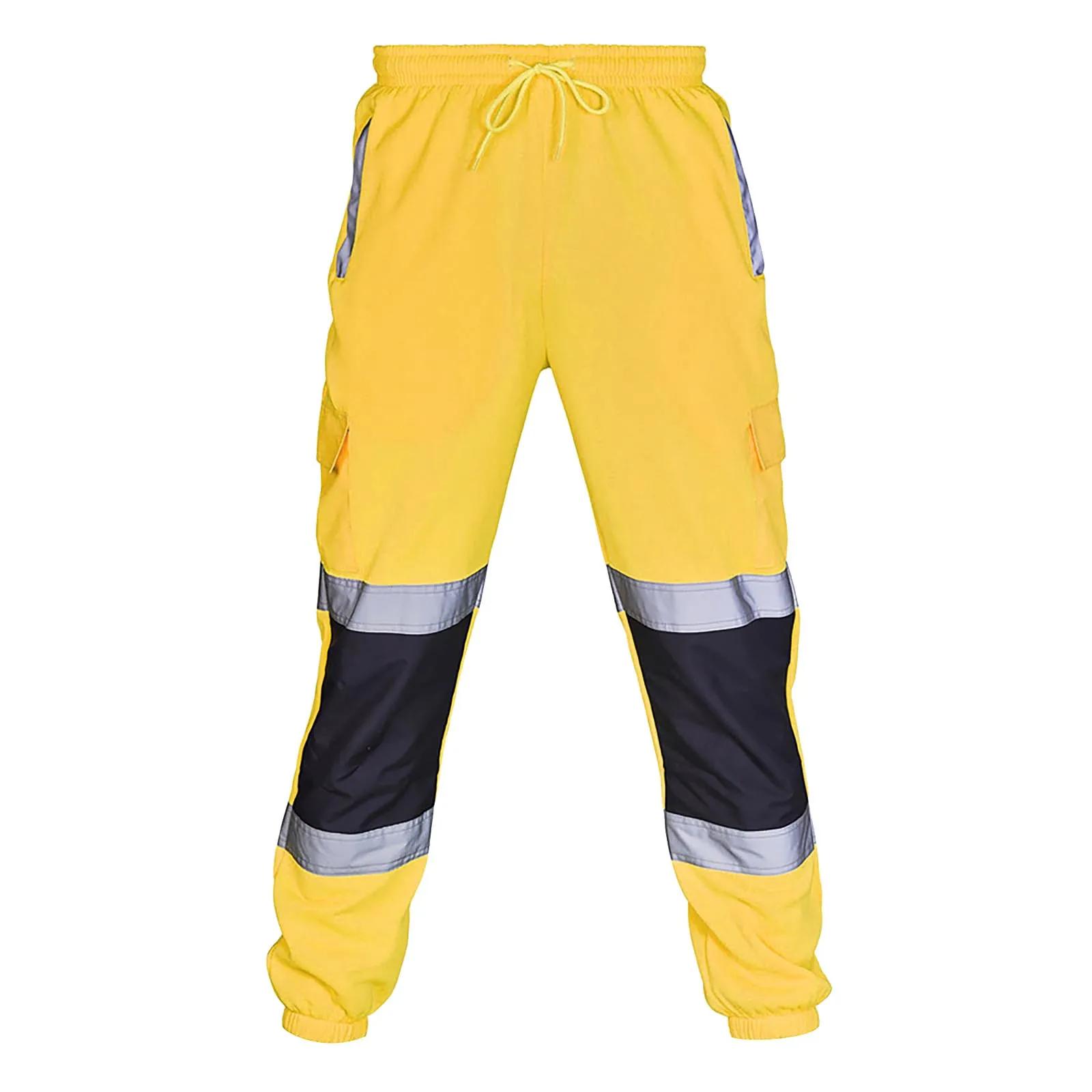 Vêtements de travail de sécurité pour hommes, pantalons décontractés pour le travail routier, pantal