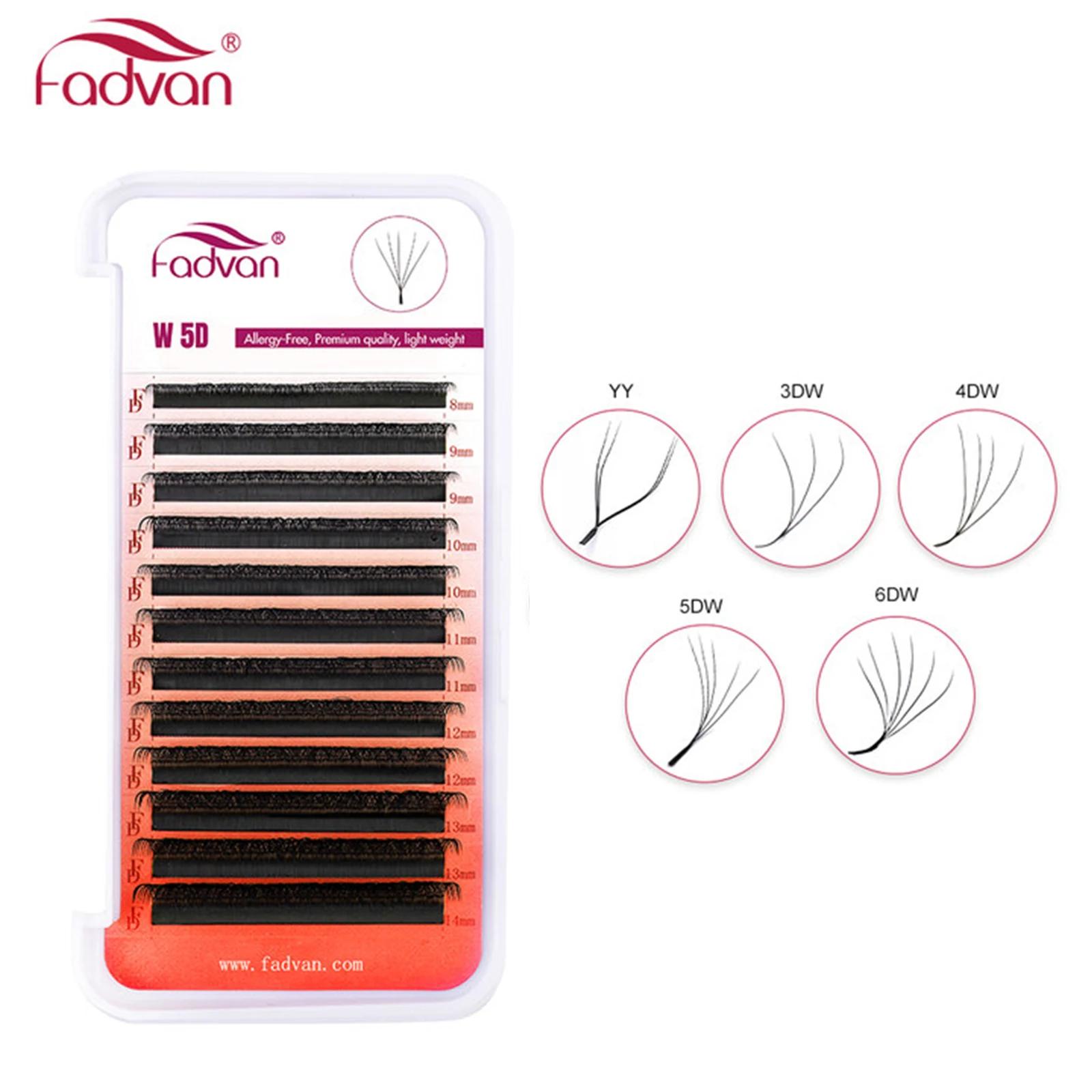 FADVAN YY/3D/4D/5D/6D W forme cils M/C/D Curl préfabriqués Volume Fans Faux vison cils Volume brésil