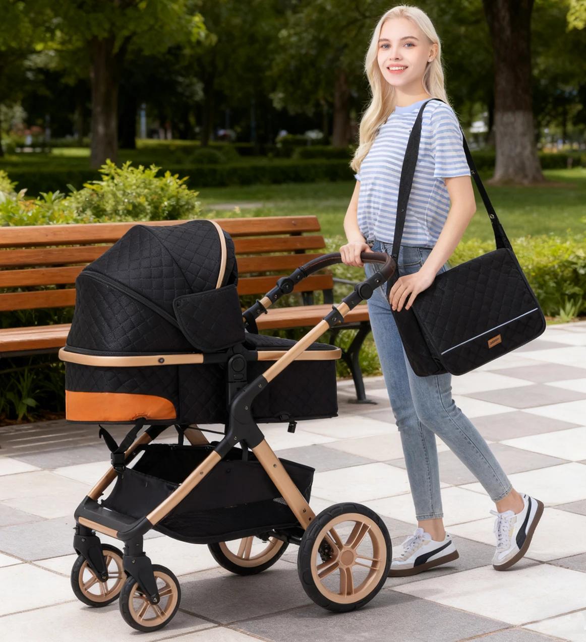 Poussette 3 en 1 pour bébé, voiture pour bébé, landau, articles pour nouveau-nés, poussettes légères