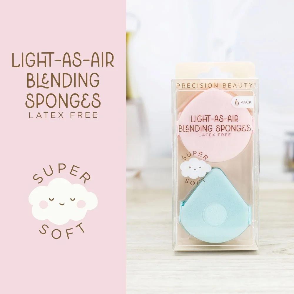 Light as Air Sponges Pack de 6 bleu et rose