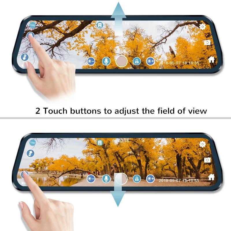 Caméra de rétroviseur pour voiture, écran tactile, enregistreur vidéo, rétroviseur, caméra de tablea