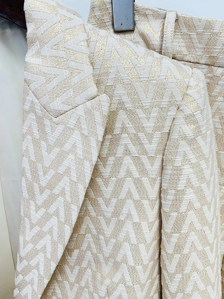 HIGH STREET Nouvelle Collection 2026 Ensemble de Costume de Créateur pour Femme, Blazer et Pantalon