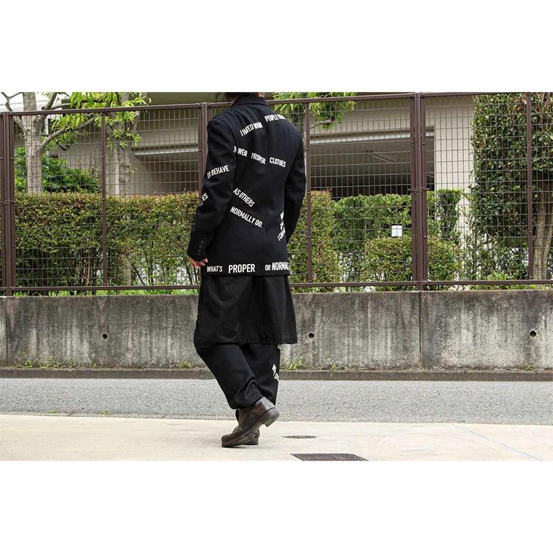 Pantalon pour hommes avec slogan de style sombre et de niche au design original TOP-YAMAMOTO, une ma