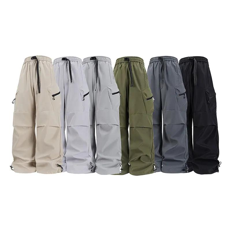 Printemps automne pantalon décontracté mode ample confortable respirant plusieurs poches Cargo panta