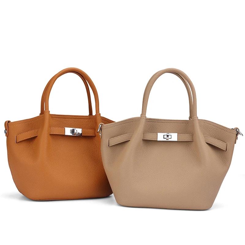 Sac seau en cuir véritable pour femmes, sacs à main de luxe de créateurs, sac bandoulière en cuir pl
