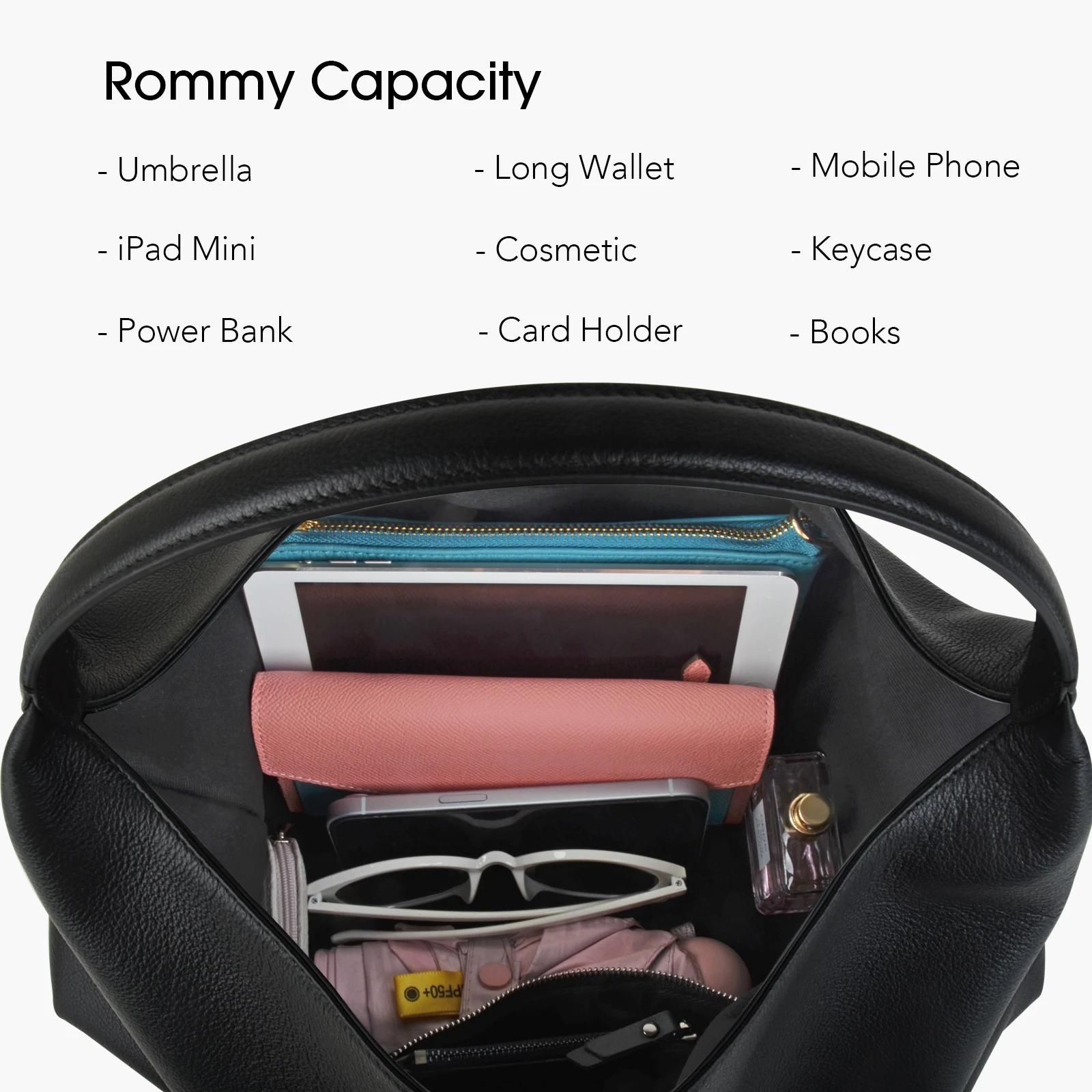Sac hobo en cuir souple pour femme Donna-in, grande capacité, noir, sac à bandoulière décontracté