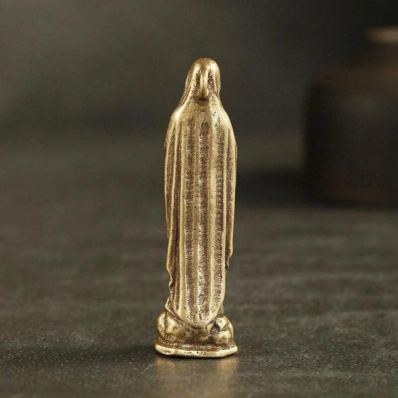 Figurines Vintage en cuivre pur, pendentifs de la vierge marie, en laiton, sainte mère, Religion, fo
