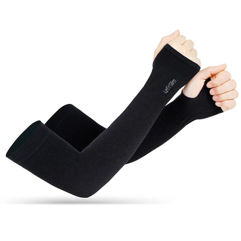 Manchons de bras solaires UV pour femmes et hommes, gants de cyclisme sans doigts, Cool Muff, couver