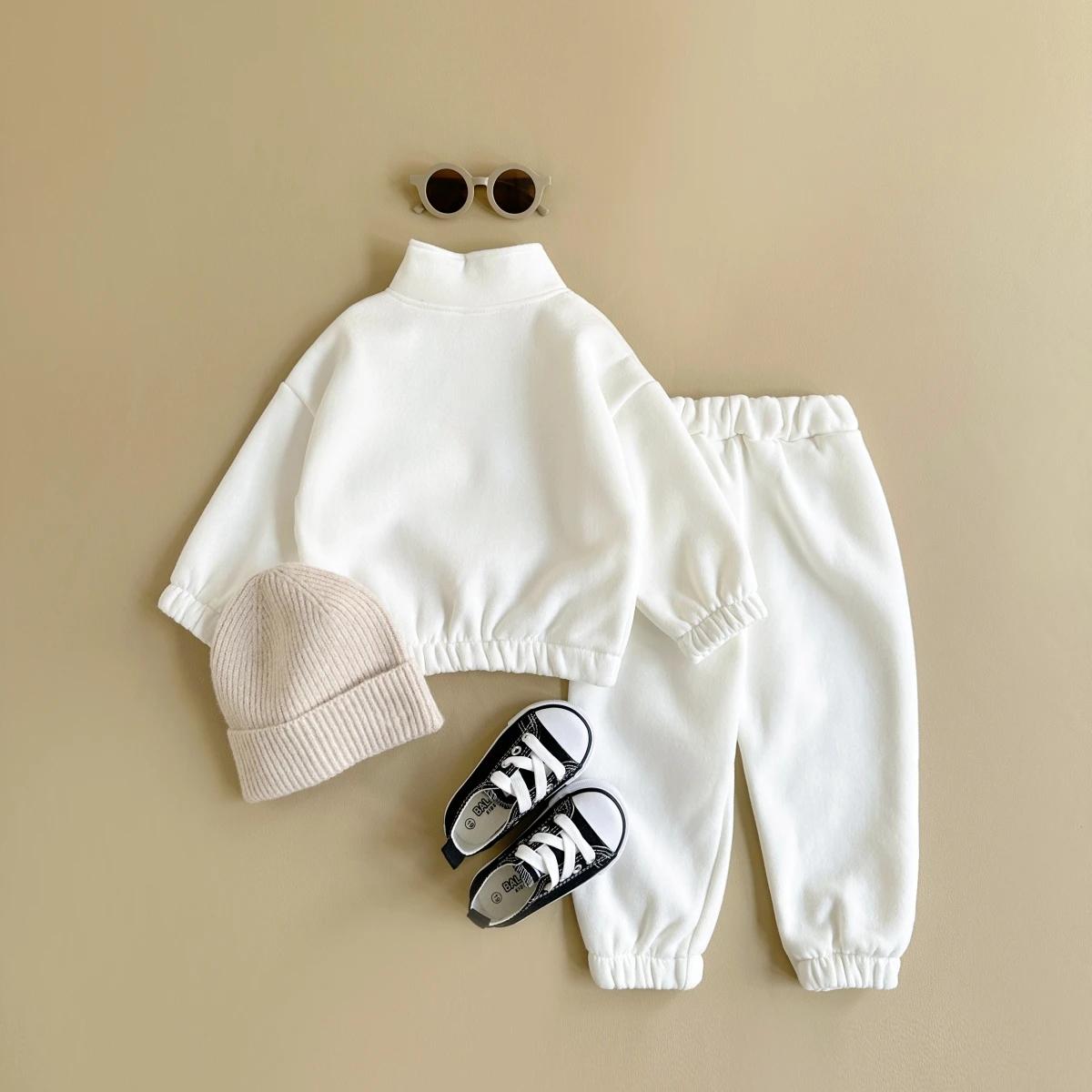 Ensemble de vêtements pour bébé garçon, veste et pantalon, survêtement épais et chaud, tenue pour en