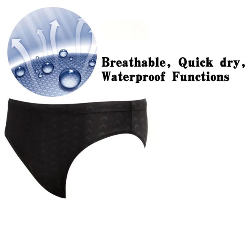Boxer de dehors en Peau de Requin pour Homme, Slip de Compétition, Short de Natation Professionnel à