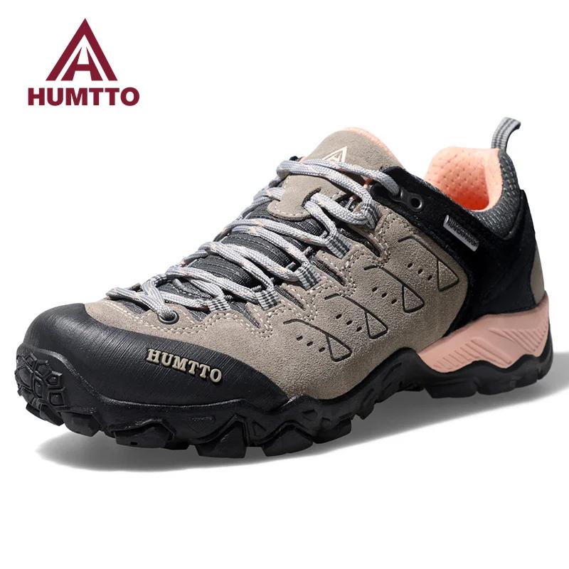 Chaussures de trekking imperméables HUMTTO pour femmes - Baskets cuir hiver 2024