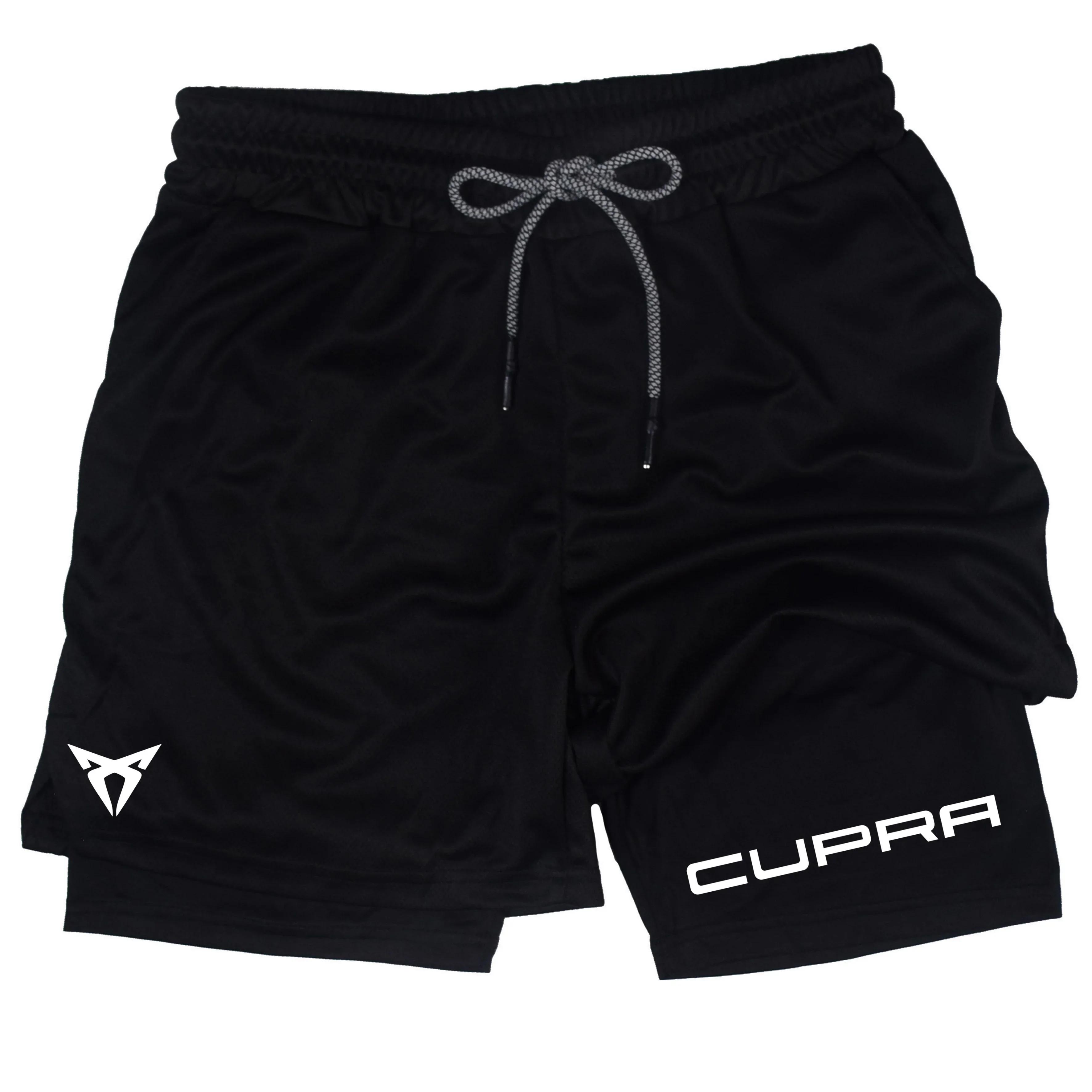 Short de sport deux en un pour hommes, respirant, décontracté, séchage rapide, Double couche, vêteme