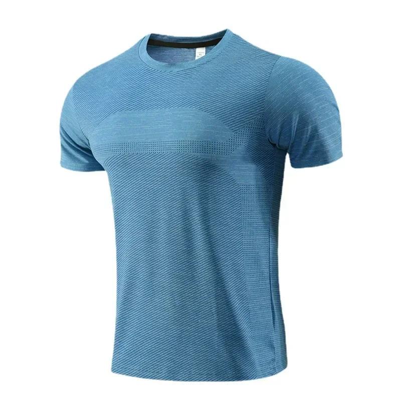 T-shirt Sport Multicolore Homme Manches Courtes - Maillot Gym Fitness Course Respirant Séchage Rapide