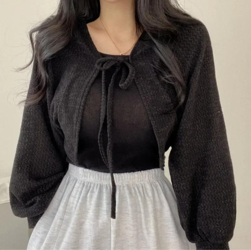 Cardigan blanc fin pour femmes, protection solaire d'été, tricot à lacets, hauts pour dames, Style c