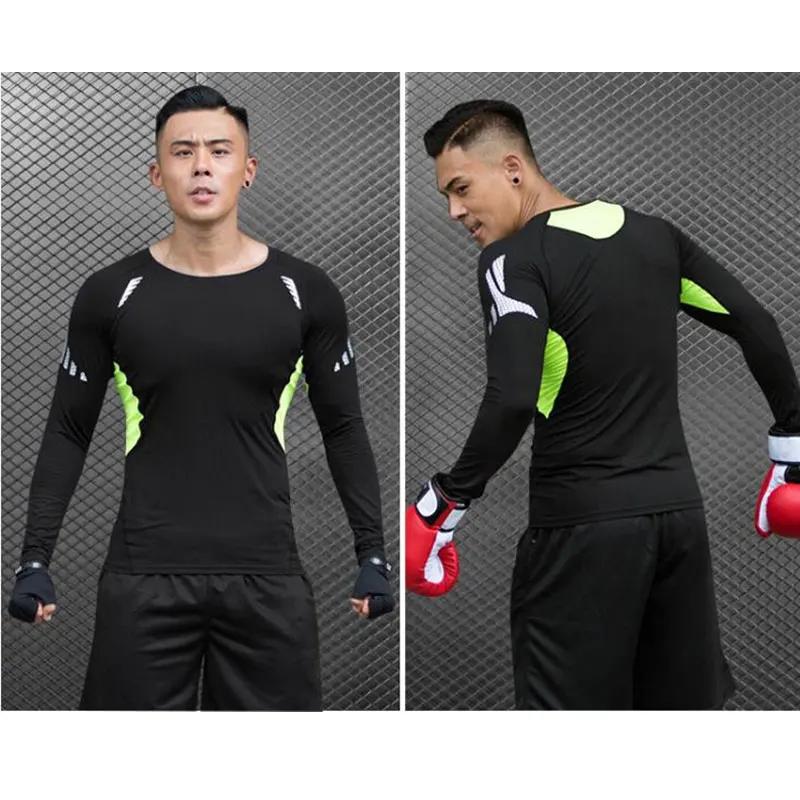 Ensemble de sous-vêtements thermiques d'hiver pour hommes, compression, fitness, sourire, sport, pre