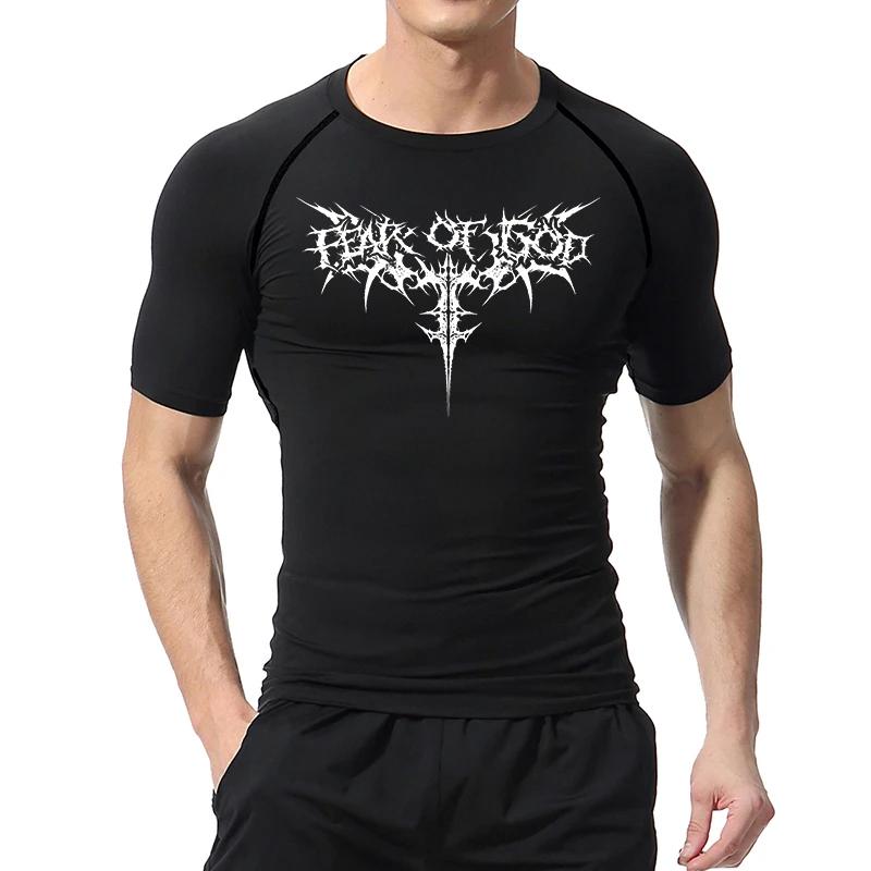 Chemises de Compression graphiques pour hommes, manches courtes, protection contre les éruptions cut