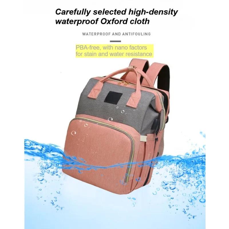 Lit pliant multifonctionnel pour maman, compartiment isotherme simple et portable pour biberons, sac