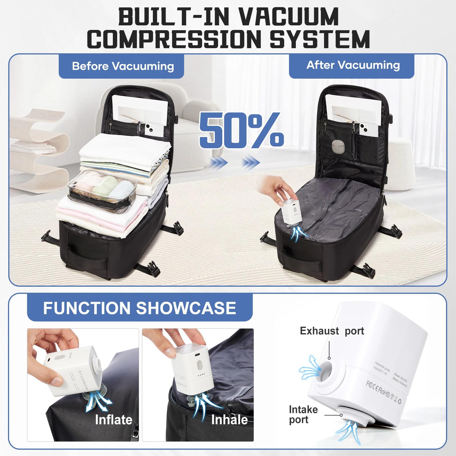 Sac à dos EeasyJet Ryanair 40x30x20, sac à dos à compression sous vide, sac à dos pour hommes, sac d