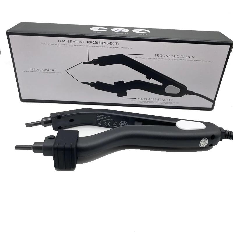 KIT de connecteur de cheveux de chaleur noire 220 degrés L-601 fer à chaleur contrôlable à la tempér