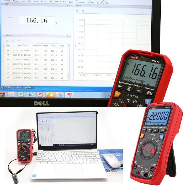 UNI T UT61B + UT61E + UT61D + unité de test multimètre numérique professionnel intelligent True RMS