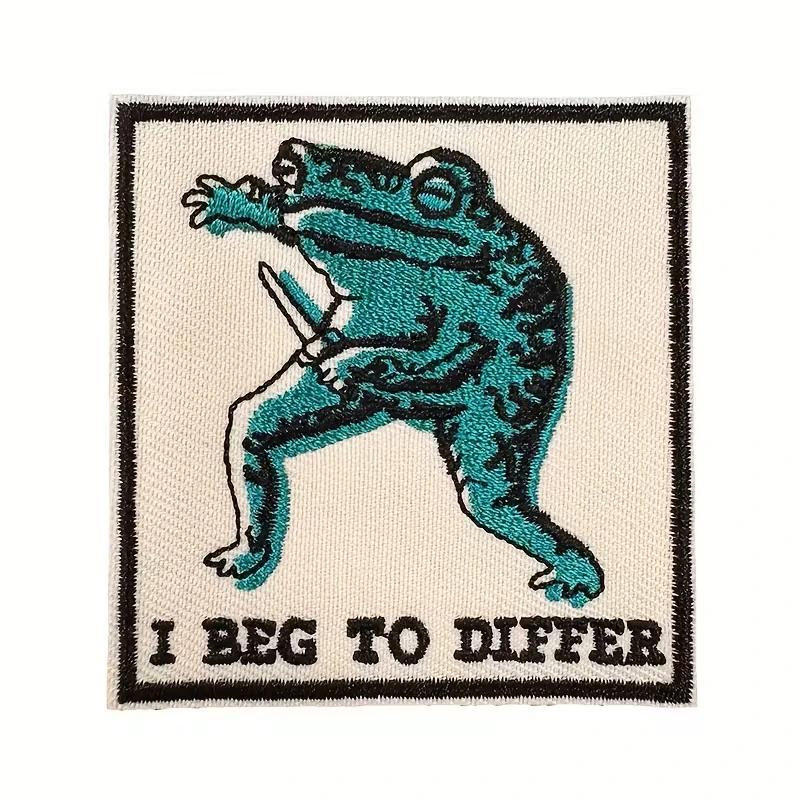 Patch brodé I Beg To Different, 1 pièce, Badge d'avertissement humoristique, cadeau pour vêtements,