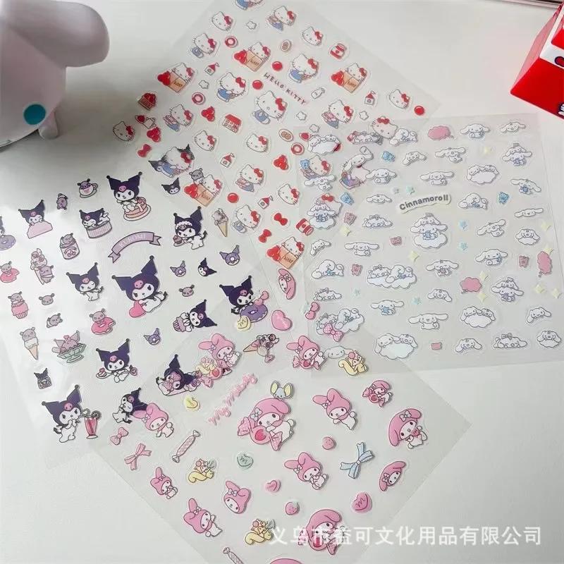 4 pièces mignon Transparent Kulome Hello Kitty mélodie imperméable enfants autocollants