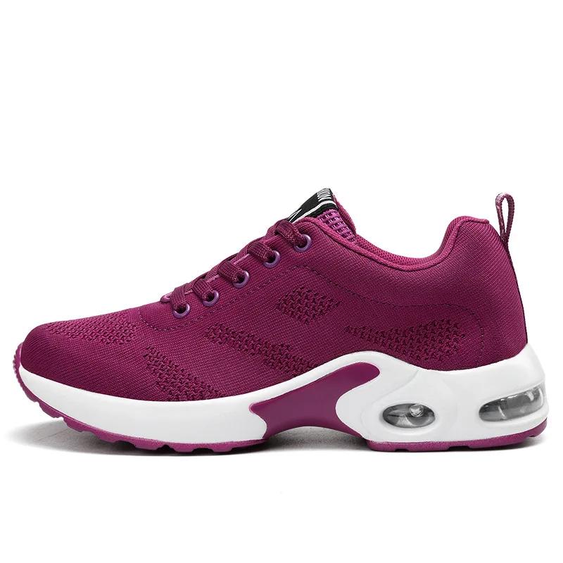 Chaussures de course femmes été respirantes - Baskets mesh léger tissage fly sportives