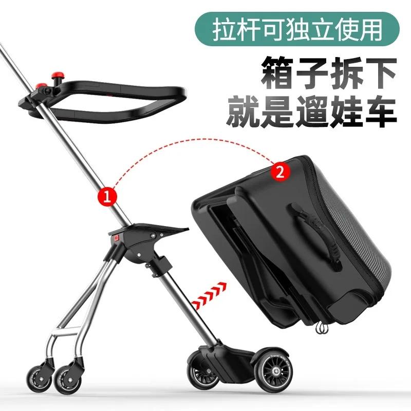 Valise de trottinette pour enfants, sac à roulettes pour bébé, bagage à main paresseux, haute qualit