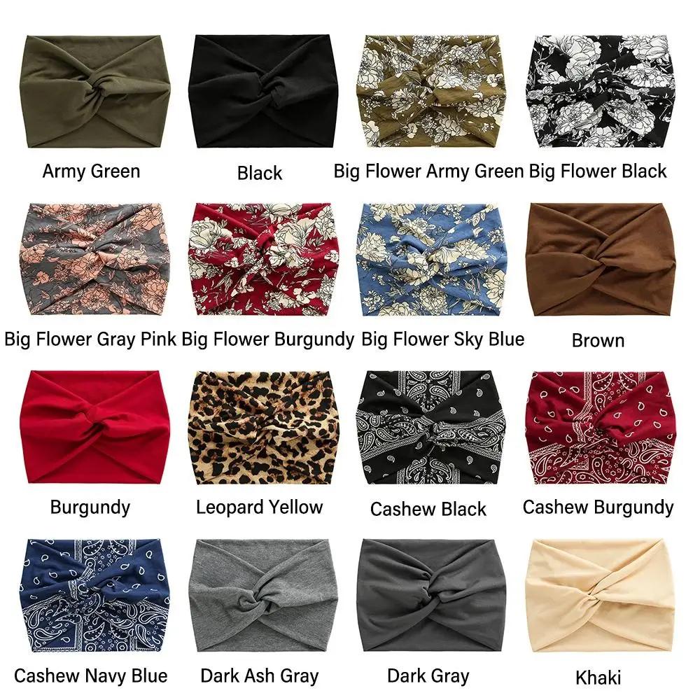 Bandeaux de cheveux de yoga pour femmes, Turban d'entraînement, Bandeau de sauna, Optique torsadée,