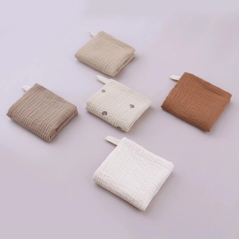 Serviettes en coton gaze douce et absorbante pour bébé, 5 pièces, lingettes pour le visage, mouchoir
