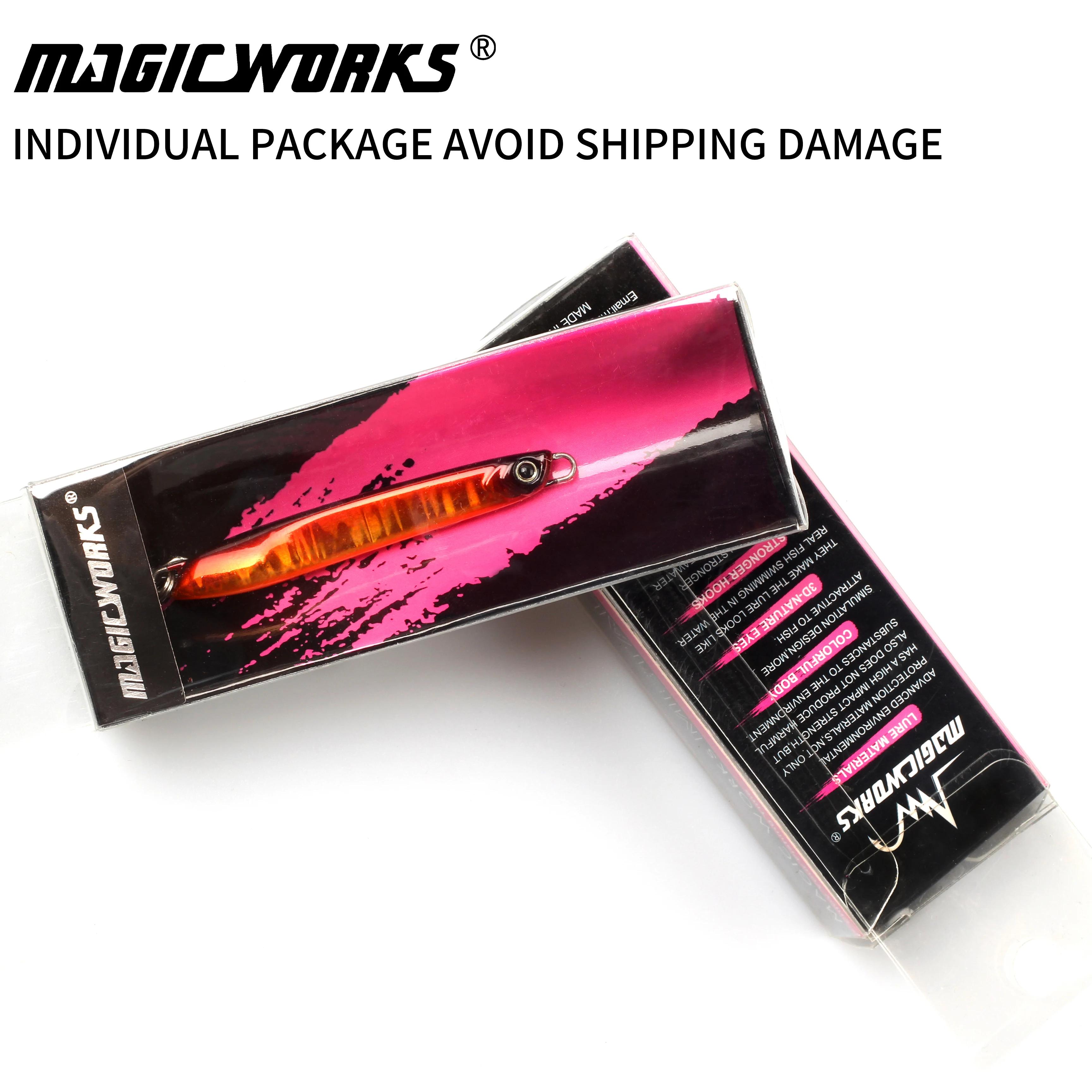 MAGIC WORKS leurre de pêche au gabarit en métal à lueur lente 15g 20g 30g leurre de pêche en mer pla