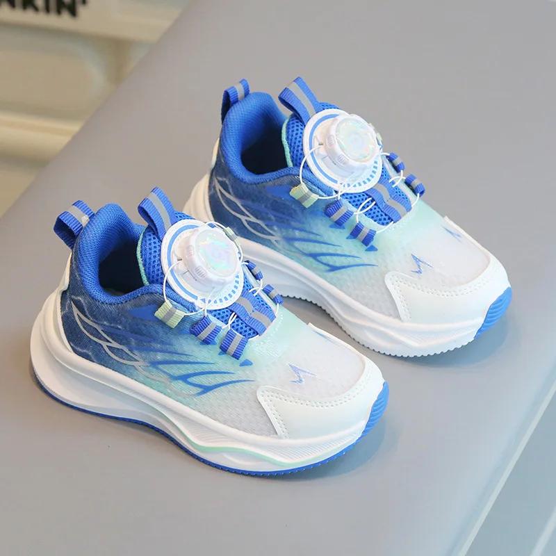 Tenis enfant chaussure baskets décontractées pour garçon enfant chaussure pour fille boutons rotatif