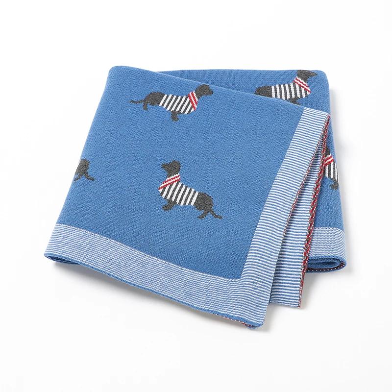 Couverture pour bébé 100% coton tricoté Super doux nouveau-né filles garçons literie couette mignon